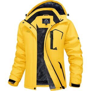 Women's Yellow Como Ski Jacket Waterproof Jacket Windproof Winter Coats